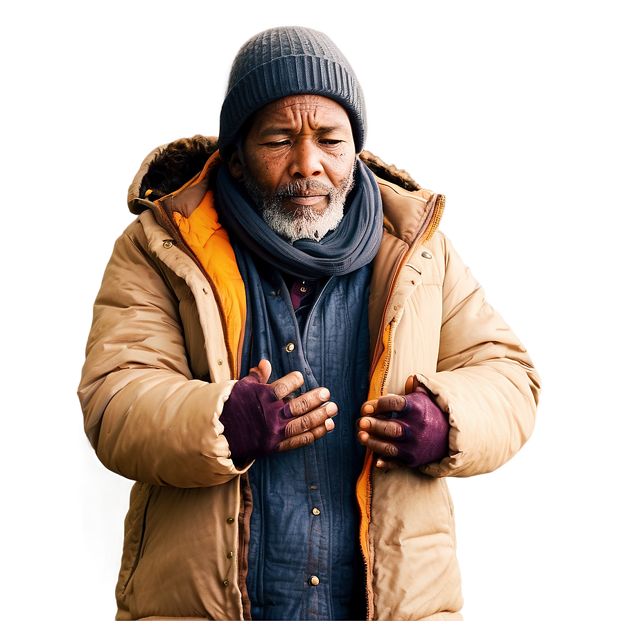 Homeless Man Warming Hands Png 63