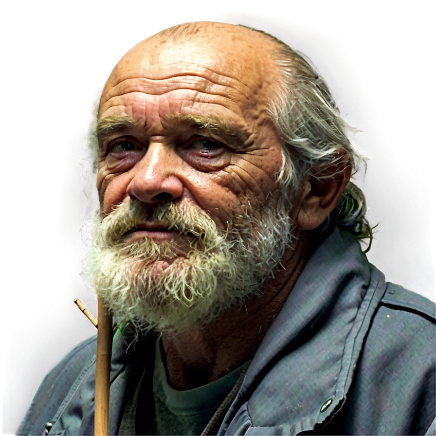 Homeless Man With Cane Png 40