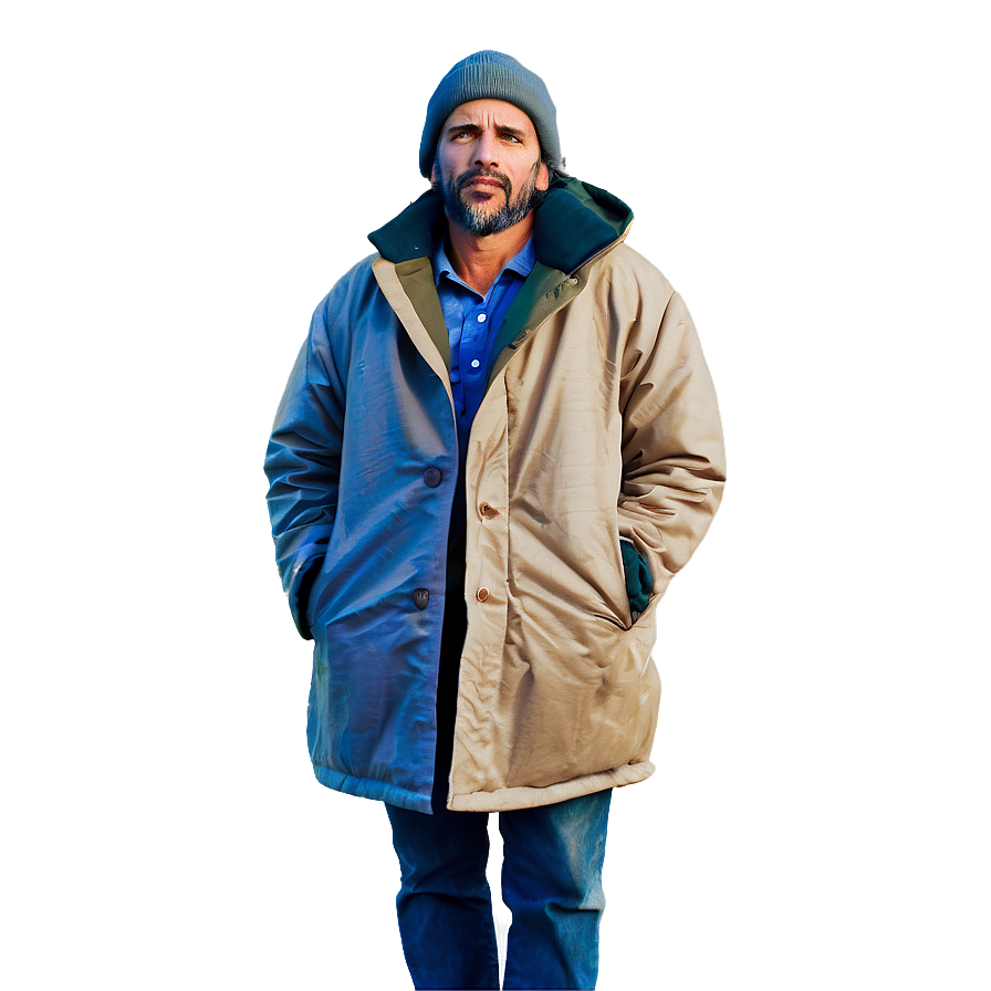 Homeless Man With Coat Png 41