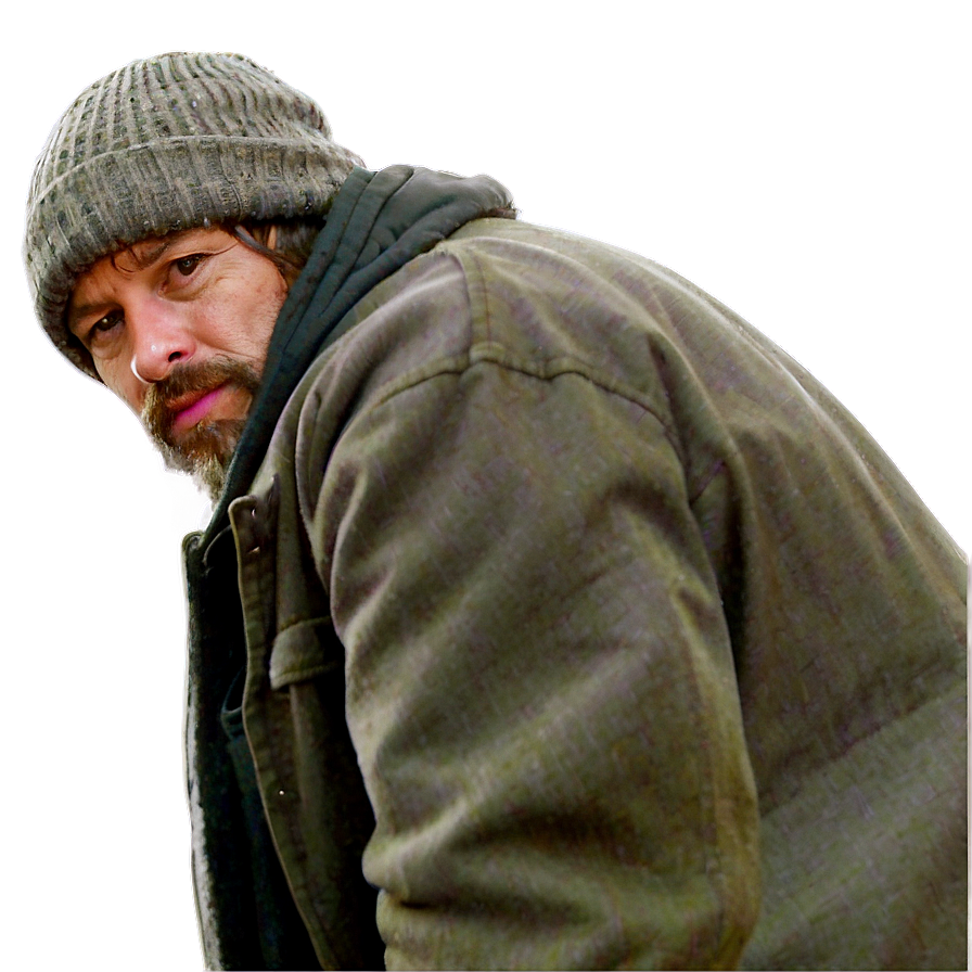 Homeless Man With Hat Png Vir