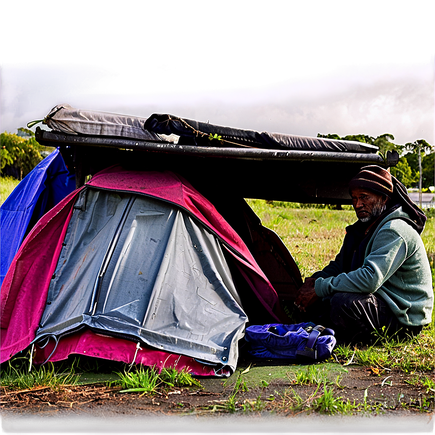 Homeless People Sheltering Png 06132024