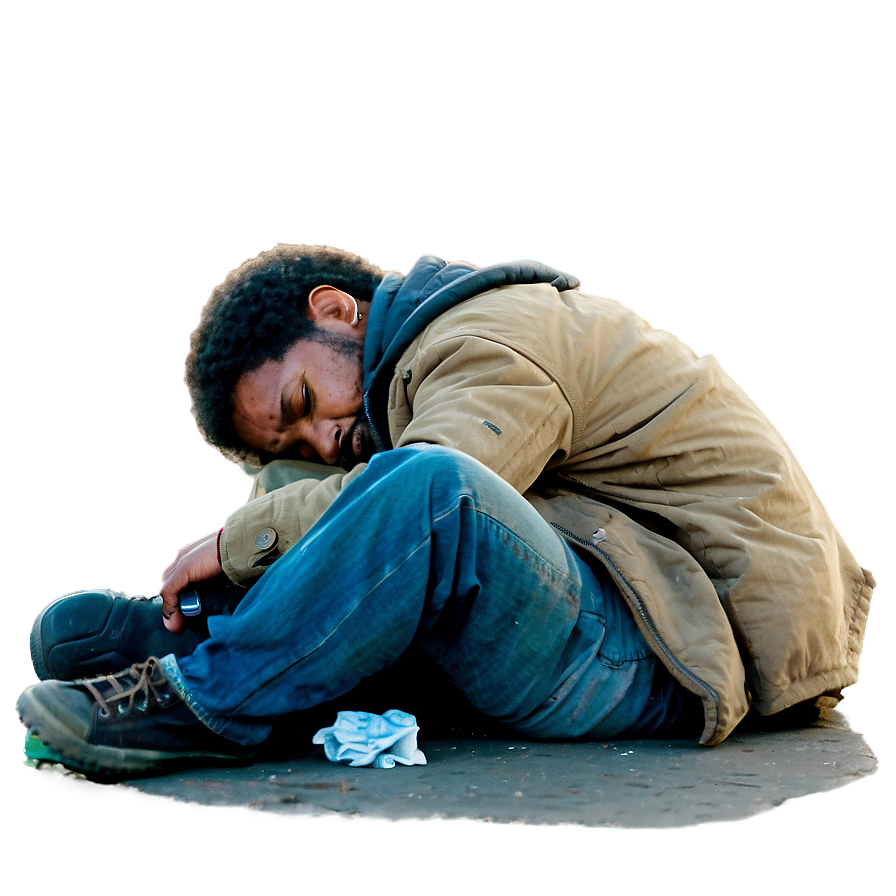 Homeless Sleeping On Street Png Fqp57