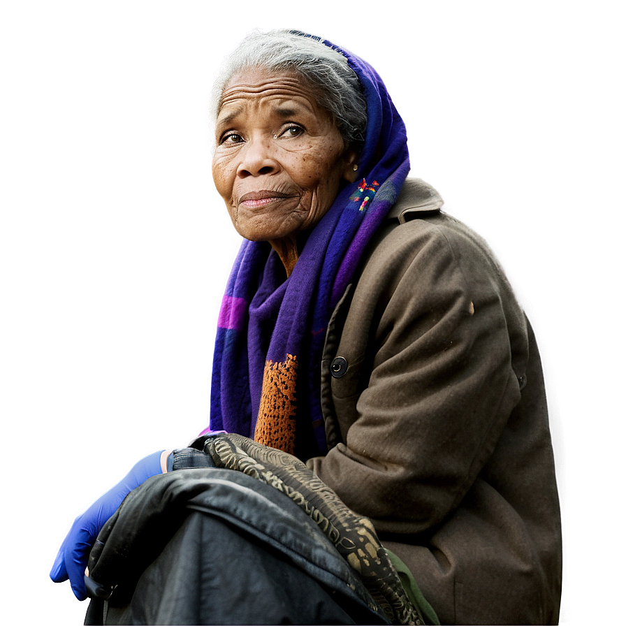 Homeless Woman Portrait Png 06132024