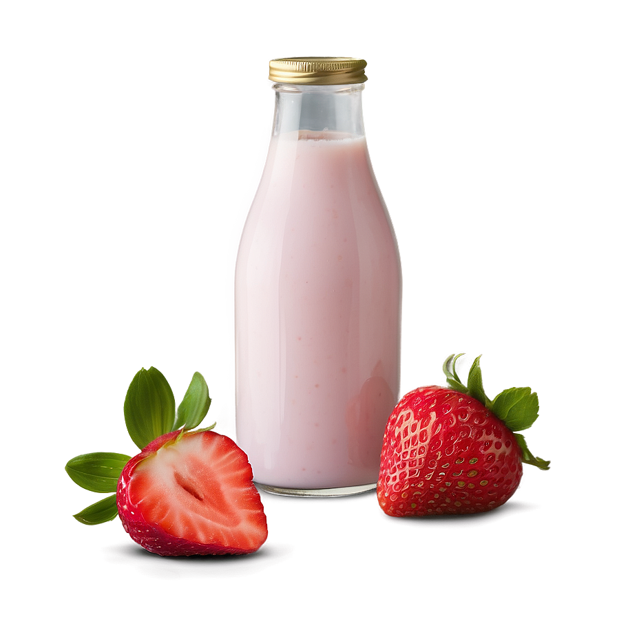 Homemade Strawberry Milk Png 56