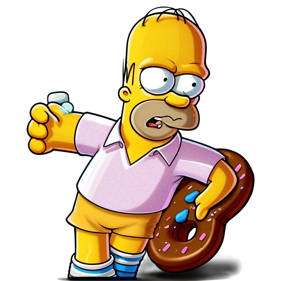 Homer Simpson Donut Lover Png 05212024