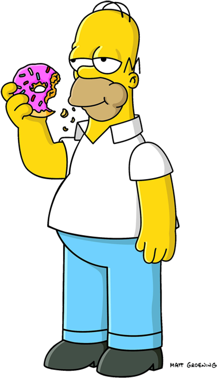 Homer Simpson Eating Donut