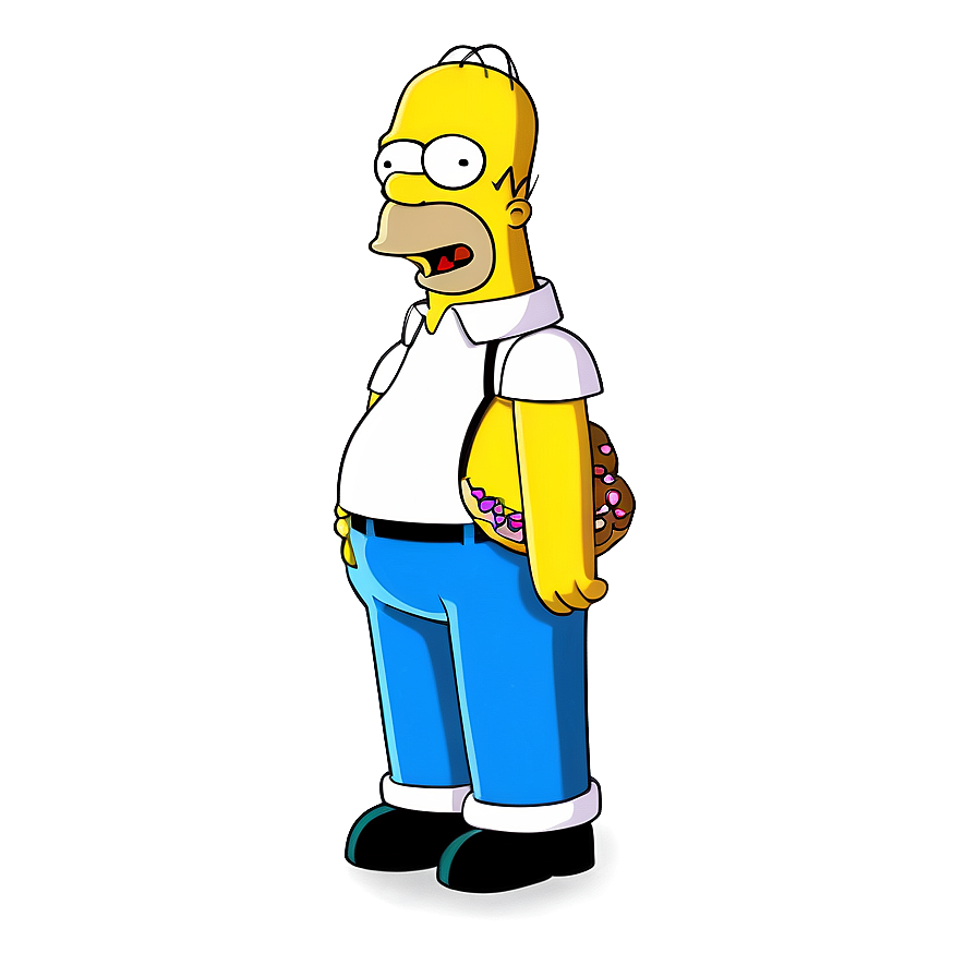 Homer Simpson Eating Donut Png 05212024