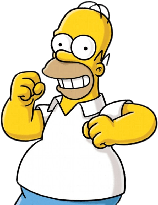 Homer Simpson Pointing Gesture