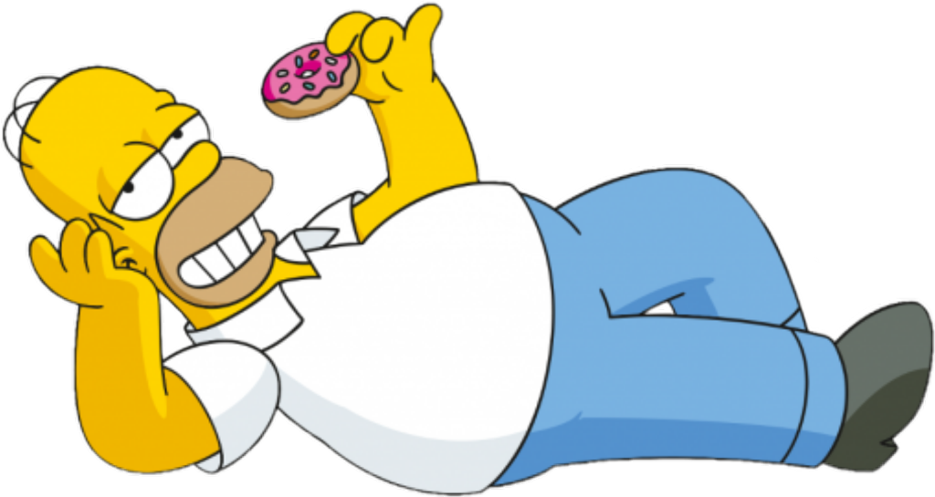 Homer Simpson Relaxingwith Donut.png