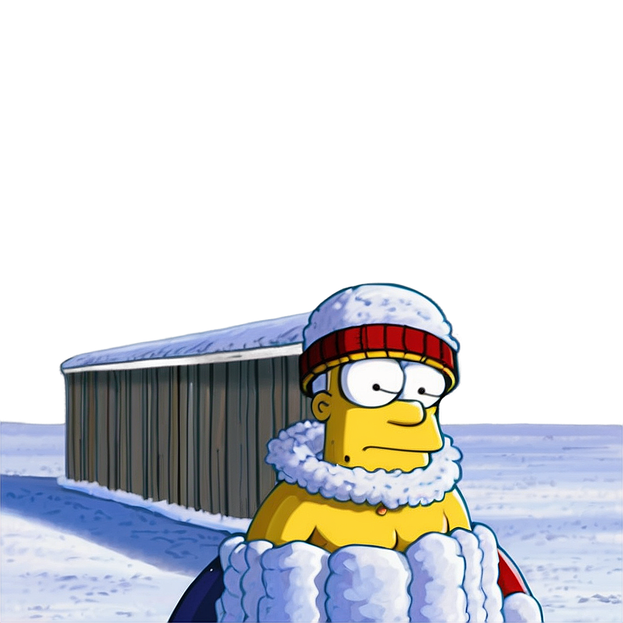 Homer Simpson Winter Cold Png 39