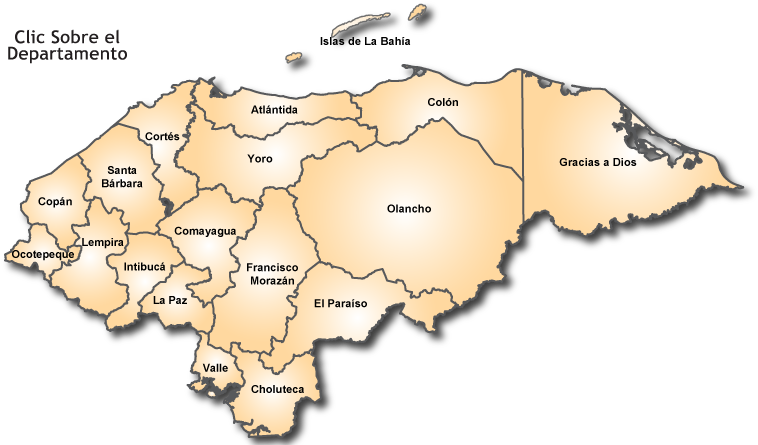 Honduras Administrative Divisions Map