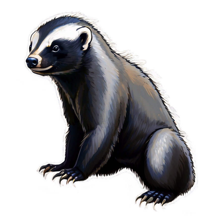 Honey Badger Sketch Art Png 46