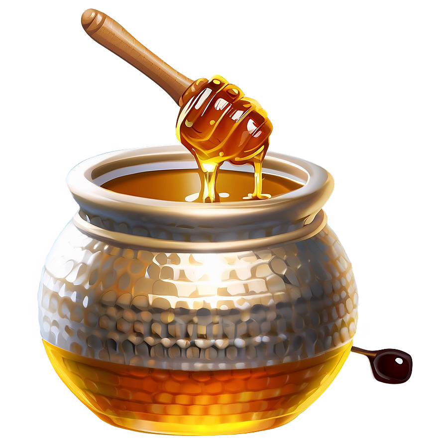 Honey Pot With Dipper Png 72