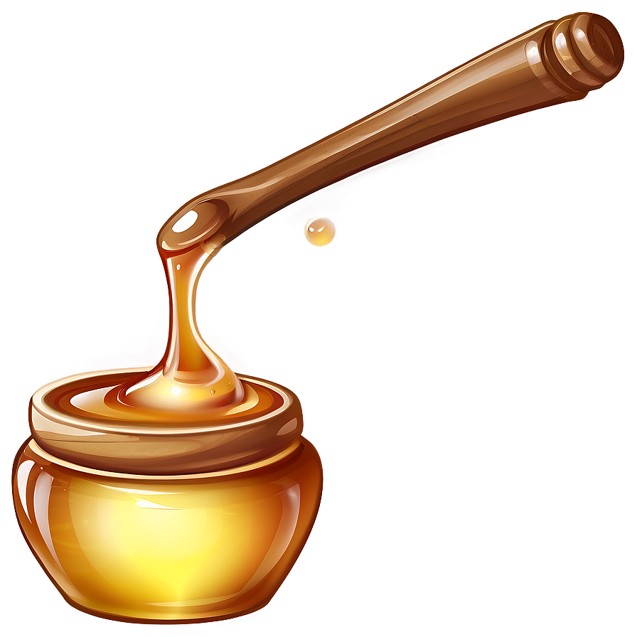 Honey Pot With Dipper Png Rdv