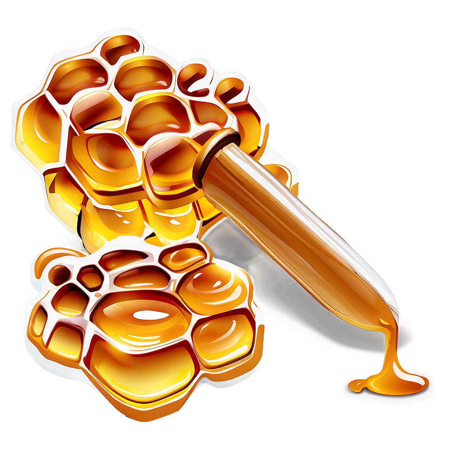 Honeycomb With Honey Png Cad