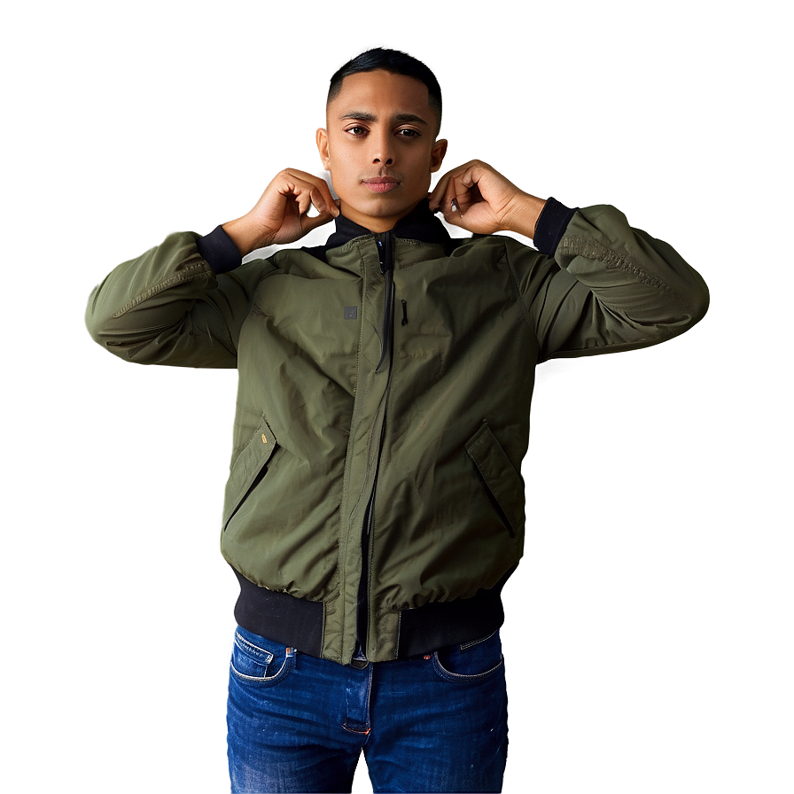 Hooded Bomber Jacket Practical Png Ate71