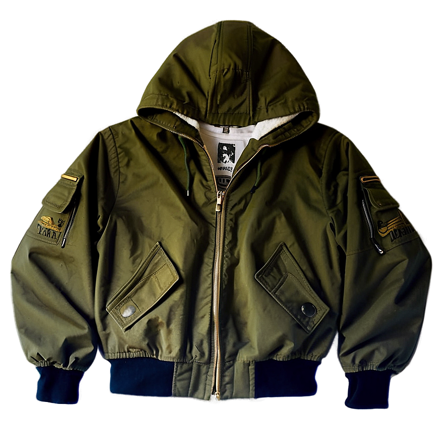 Hooded Bomber Jacket Practical Png Wlv