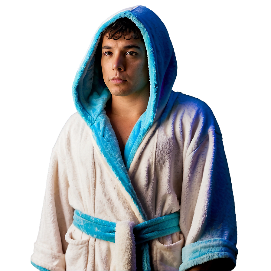 Hooded Terry Cloth Robe Png Jbw4