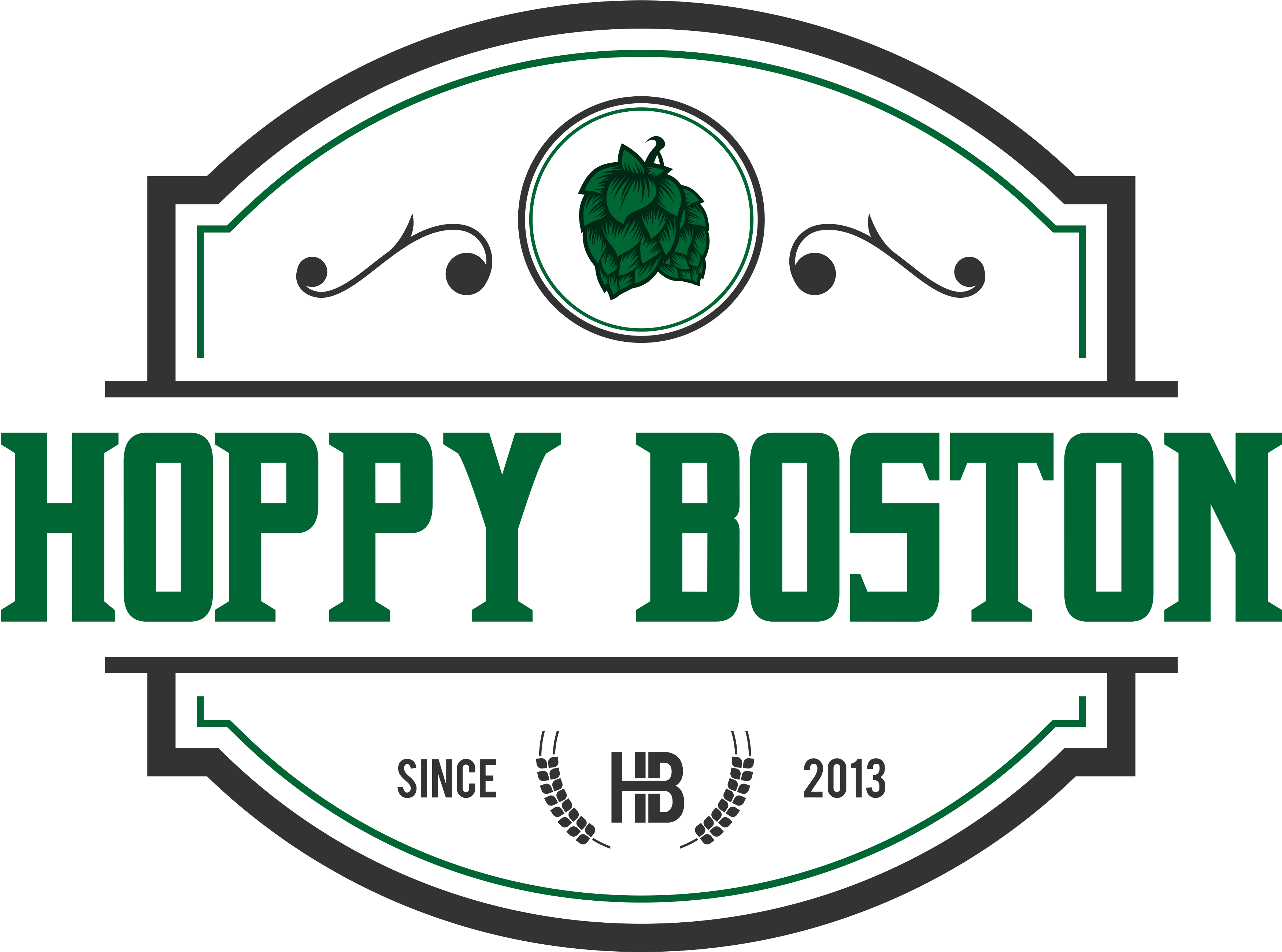 Hoppy Boston Brewery Logo