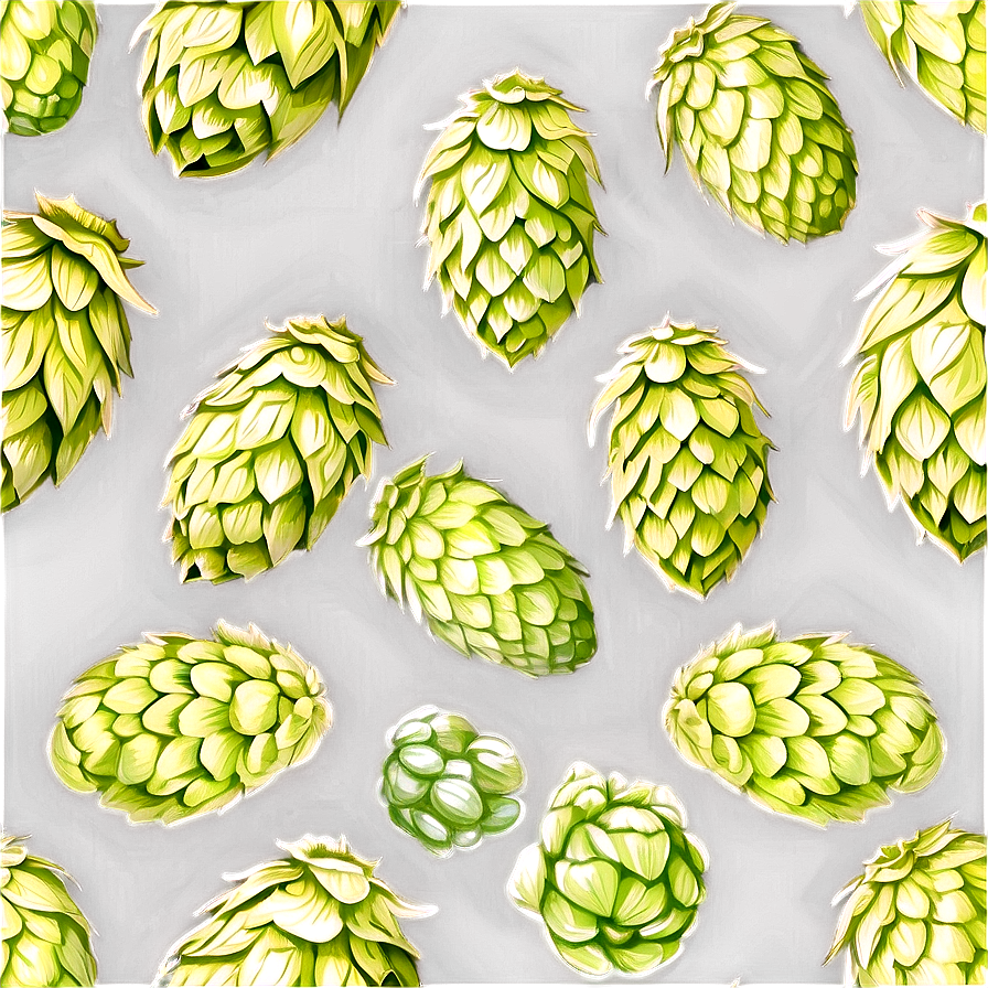 Hops Botanical Print Png Xdd