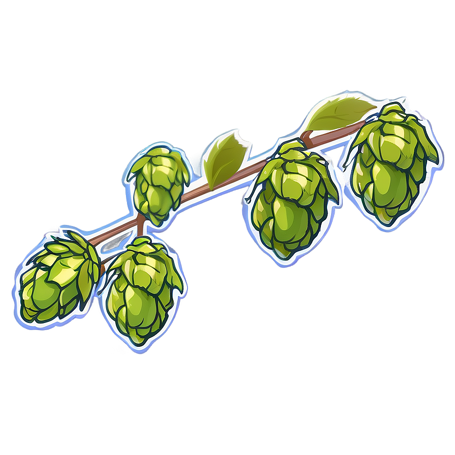 Hops Branch Sketch Png 47