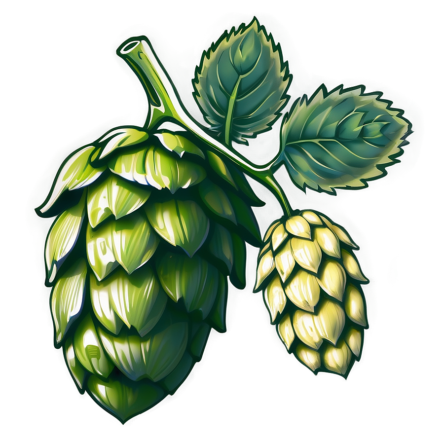 Hops Branch Sketch Png 66