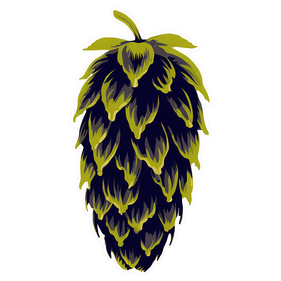 Hops Cone Silhouette Png 06292024