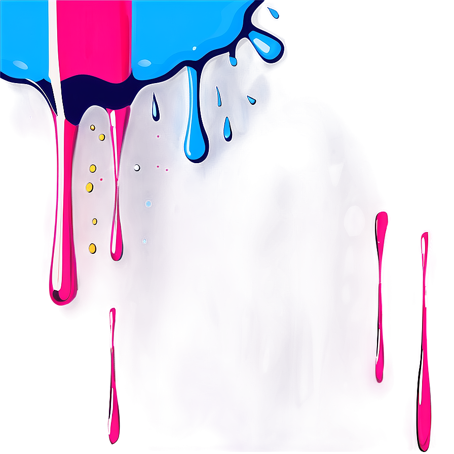 Horizontal Spray Paint Drip Png 55