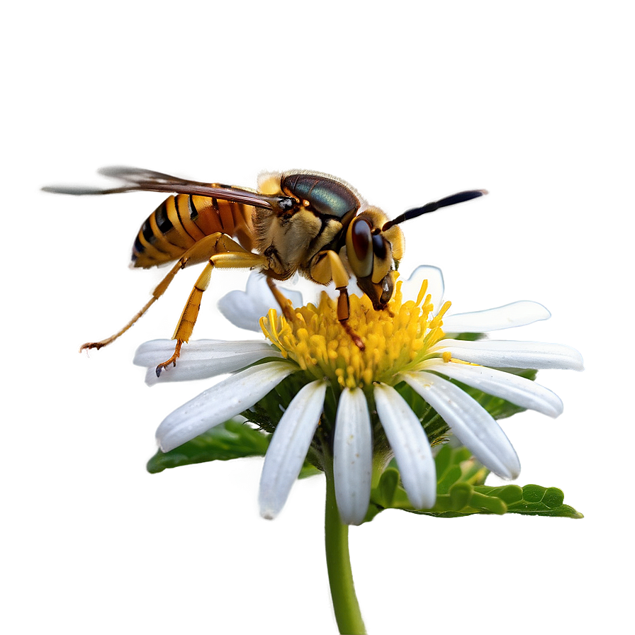 Hornet On Flower Png 06132024