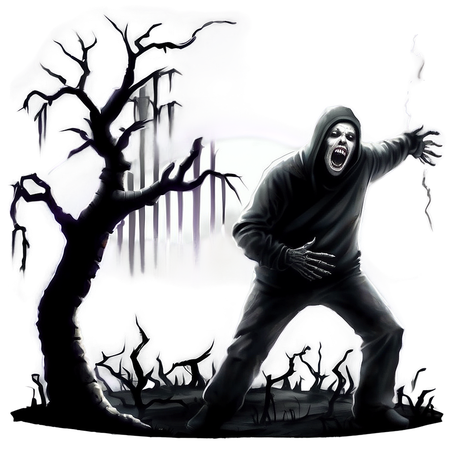 Horror Scene Drawing Png Vvs94