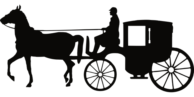 Horse Drawn Carriage Silhouette