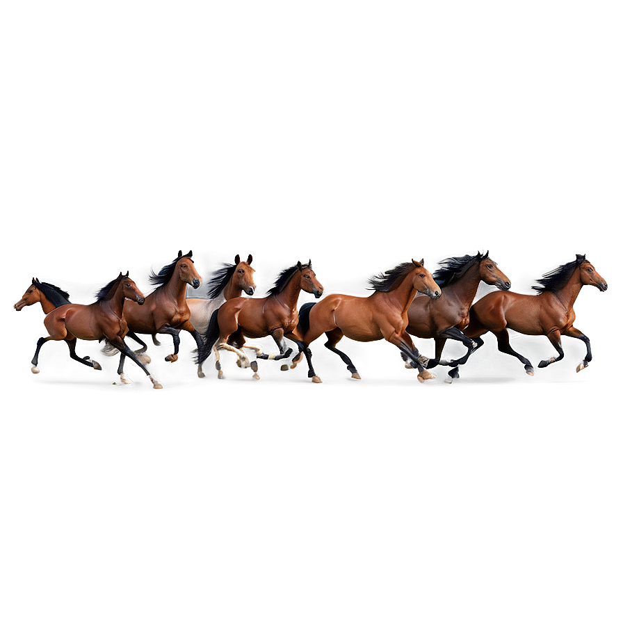 Horse Herd Running Free Png Tsl