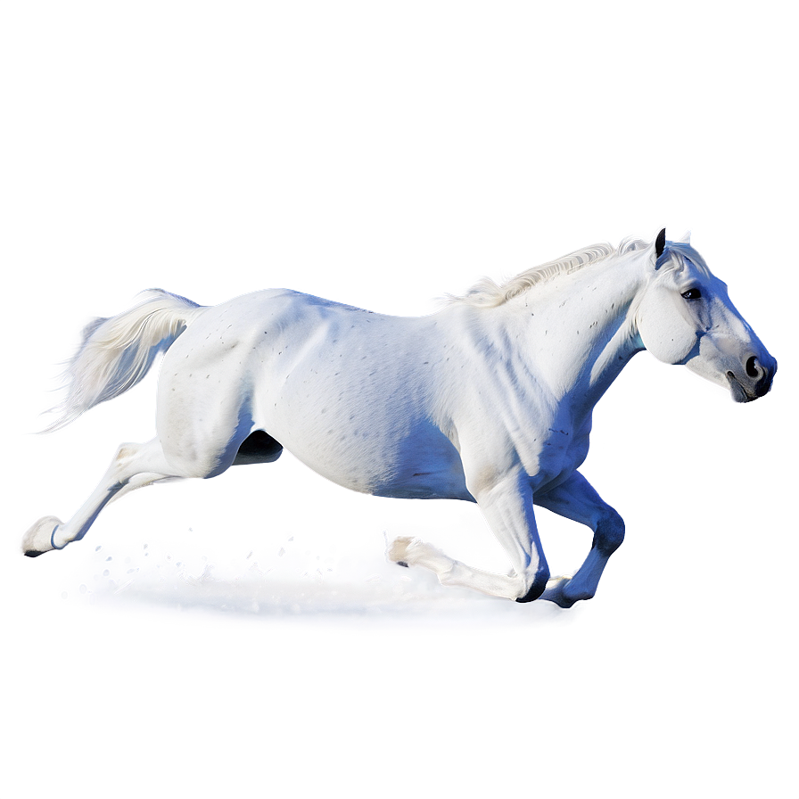 Horse Running In Snow Png 06292024