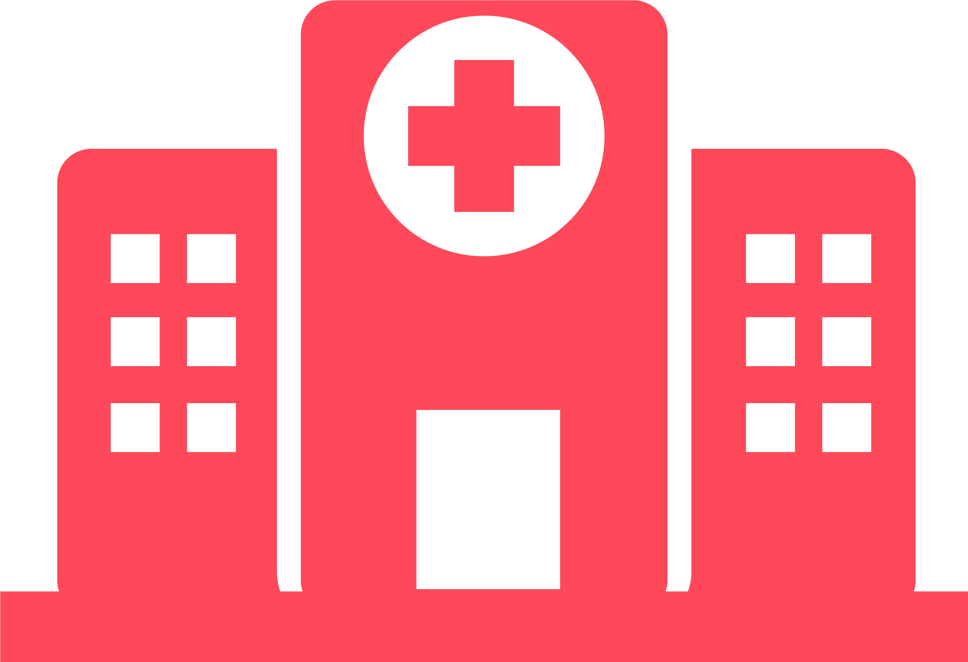 Hospital Icon Red Background