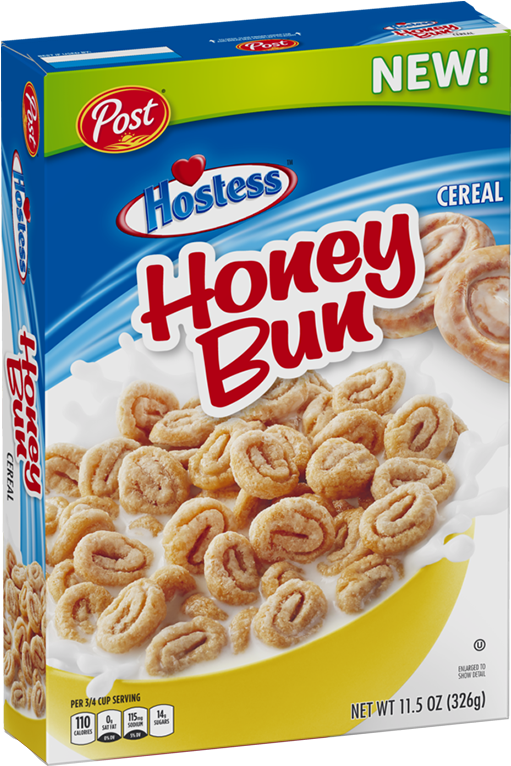 Hostess Honey Bun Cereal Box