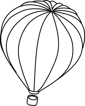 Hot Air Balloon Outline