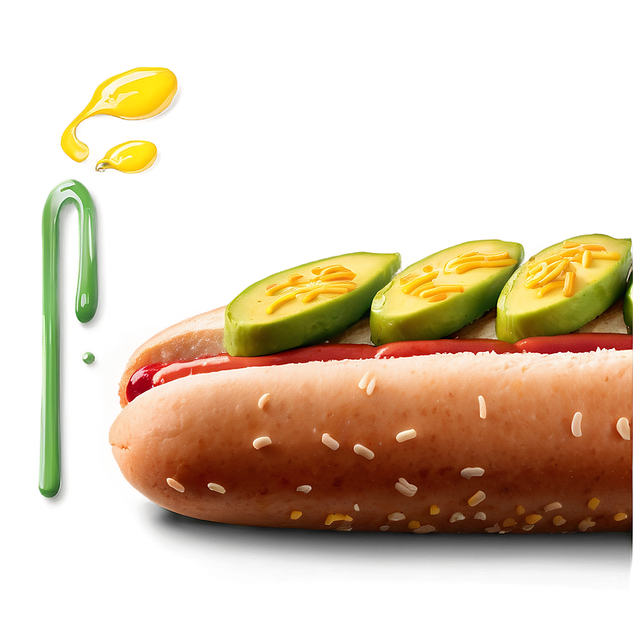 Hot Dog With Avocado Png 05232024