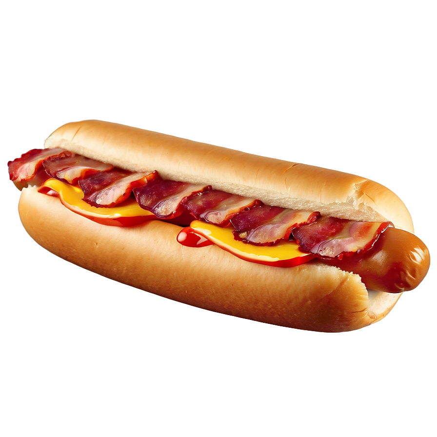 Hot Dog With Bacon Png 10