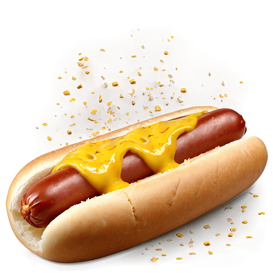 Hot Dog With Cheese Sauce Png 05232024