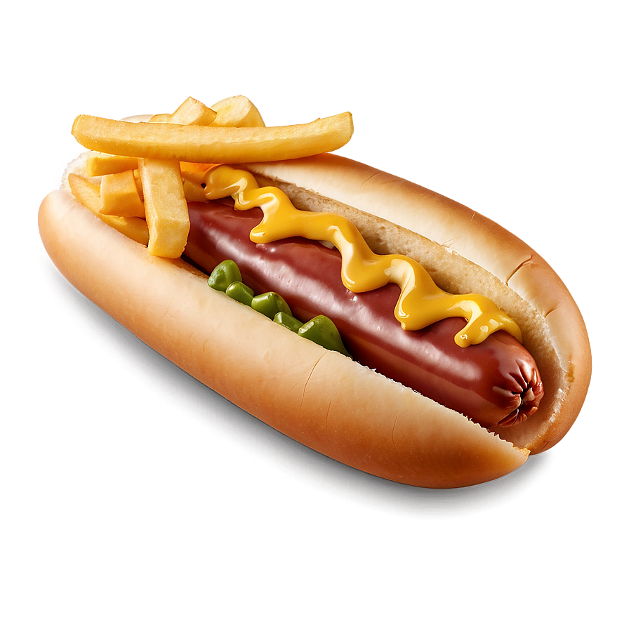 Hot Dog With Fries Png 05232024