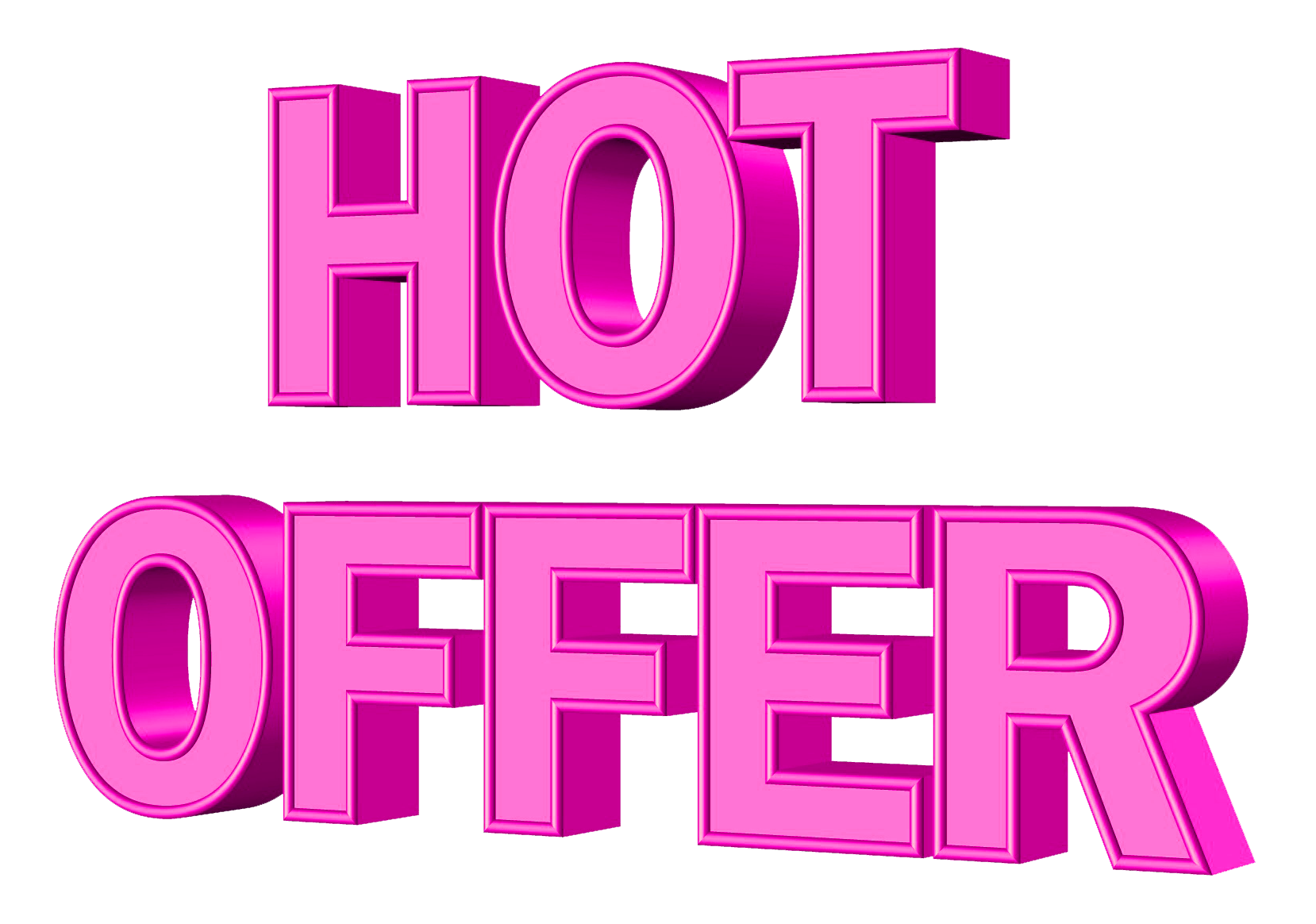 Hot Offer3 D Text Graphic