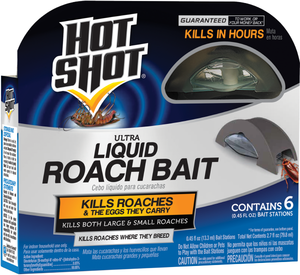 Hot Shot Ultra Liquid Roach Bait Product Packaging