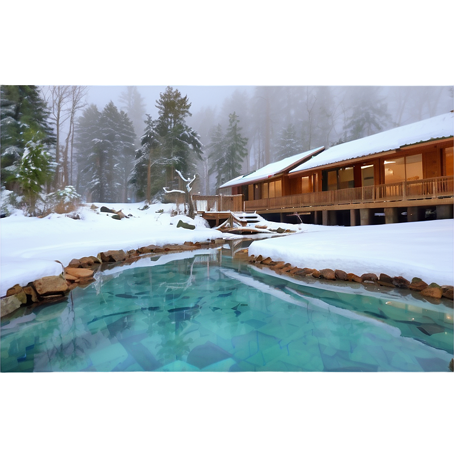 Hot Springs In Snow Png 6