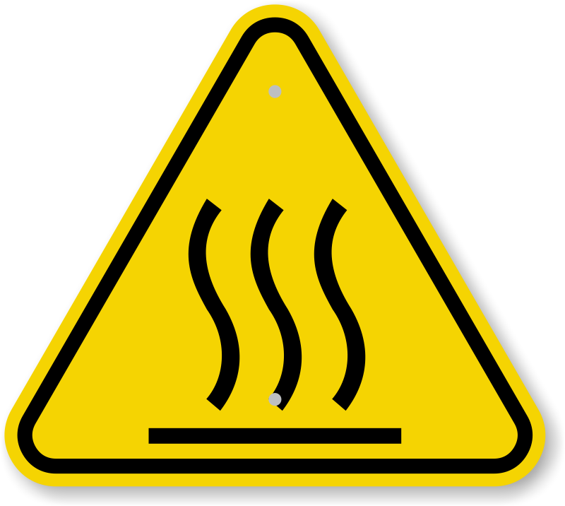 Hot Surface Warning Sign