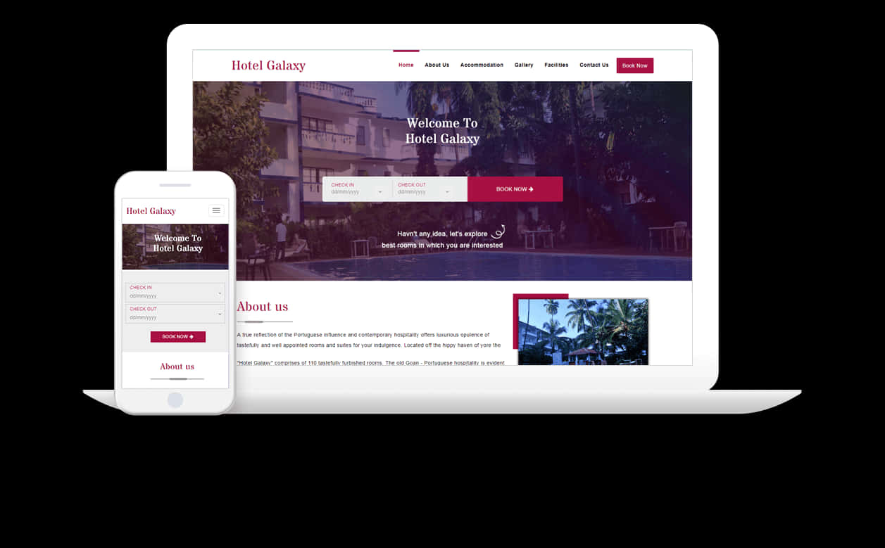 Hotel Galaxy Responsive Website Design