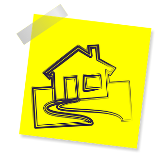 House Drawingon Sticky Note