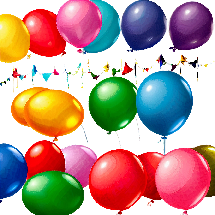 House Party Balloon Decor Png 06262024