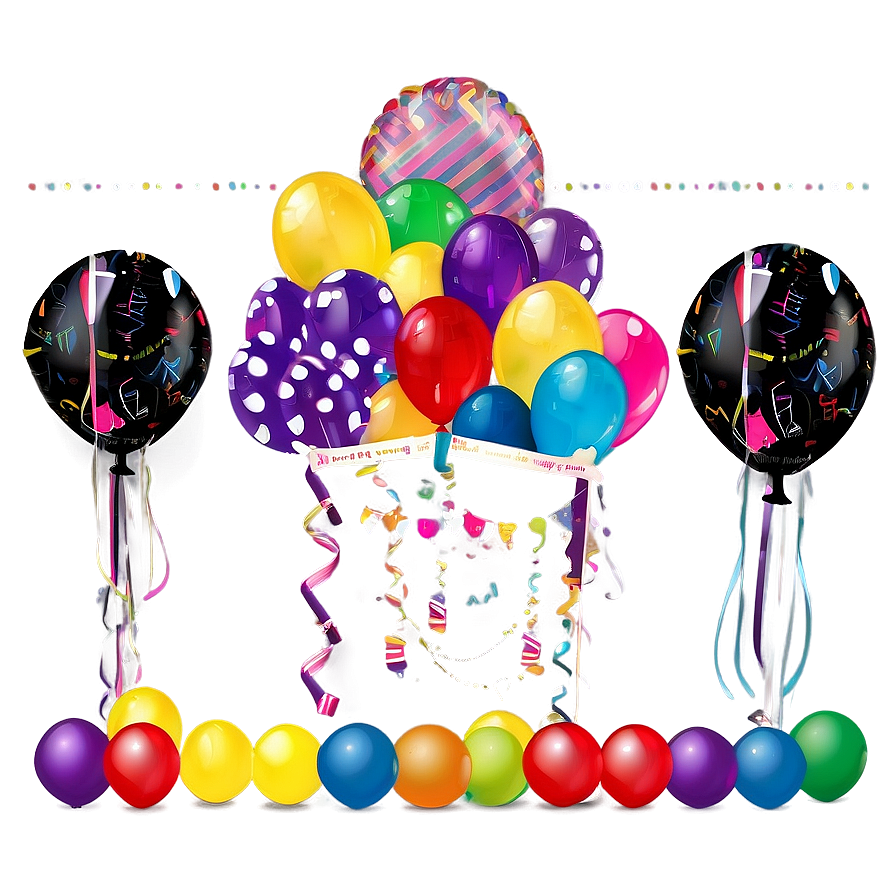 House Party Balloon Decor Png Rma77