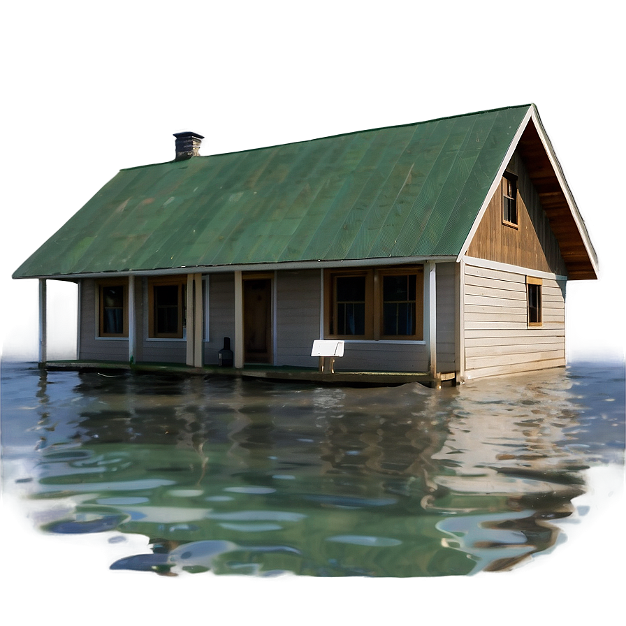 House Under Floodwater Png Gww11