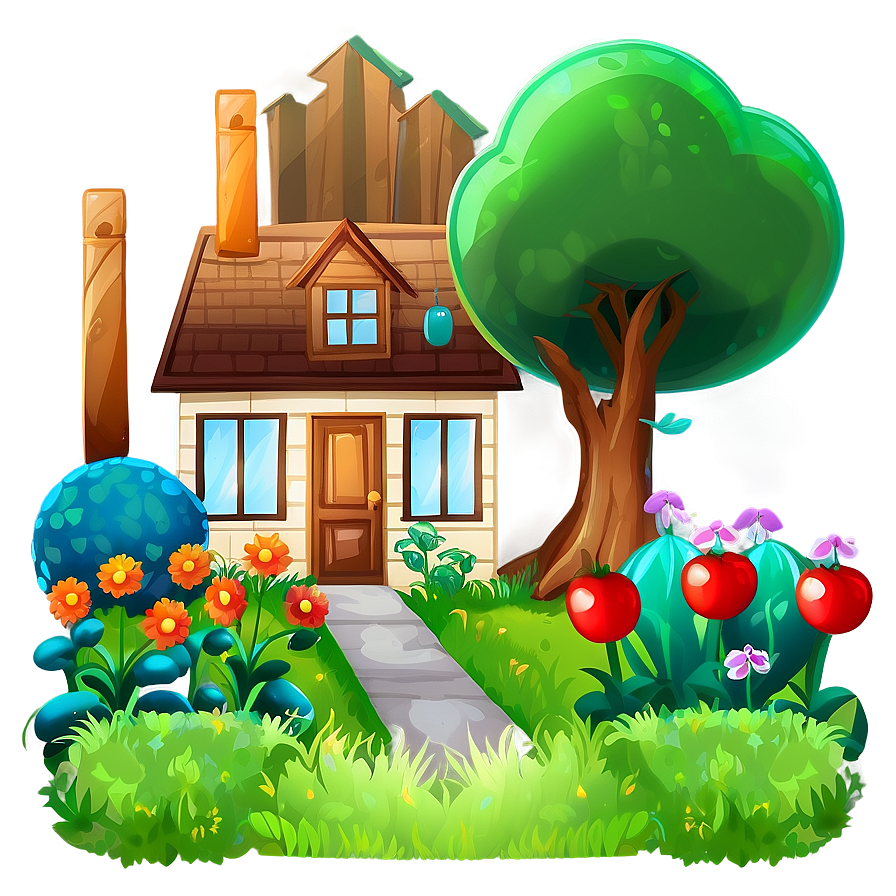 House With Garden Clipart Png 19